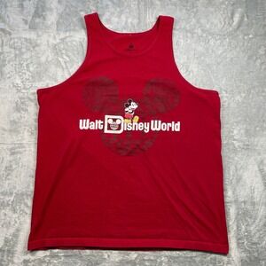 Walt Disney World Mickey Mouse Red Tank Top Men's XXL Authentic Parks Shirt